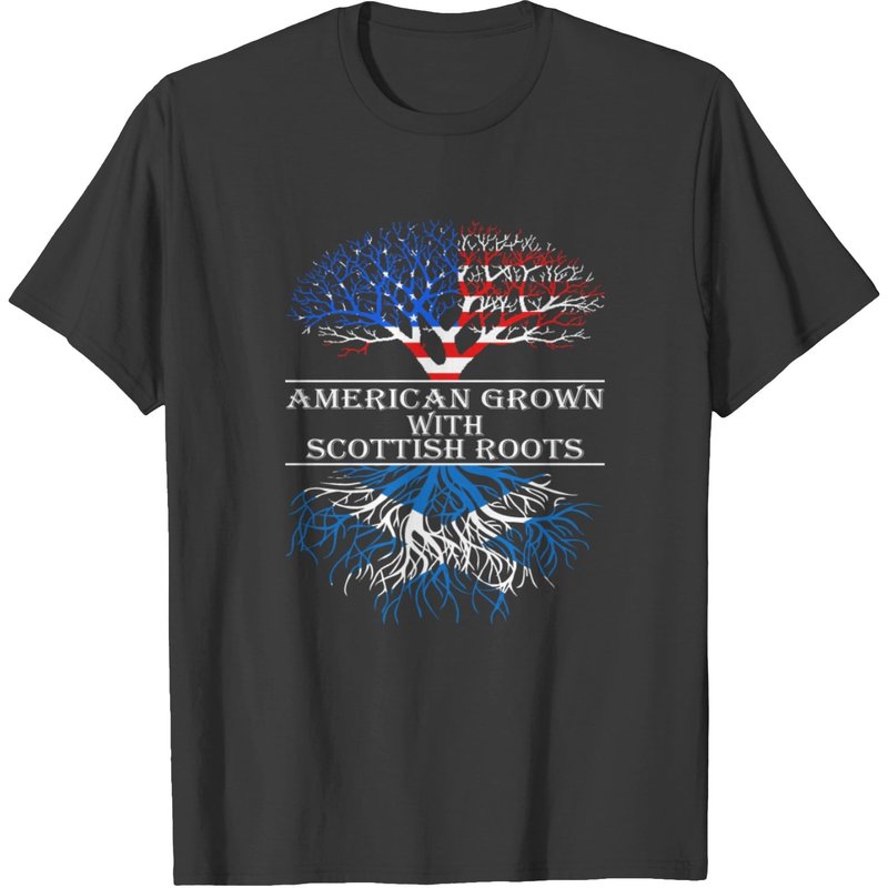 American Grown With Scottish Roots T-shirt — Mens T Shirts