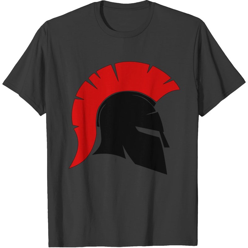 Spartan Black/red T-shirt — T-shirts pour hommes