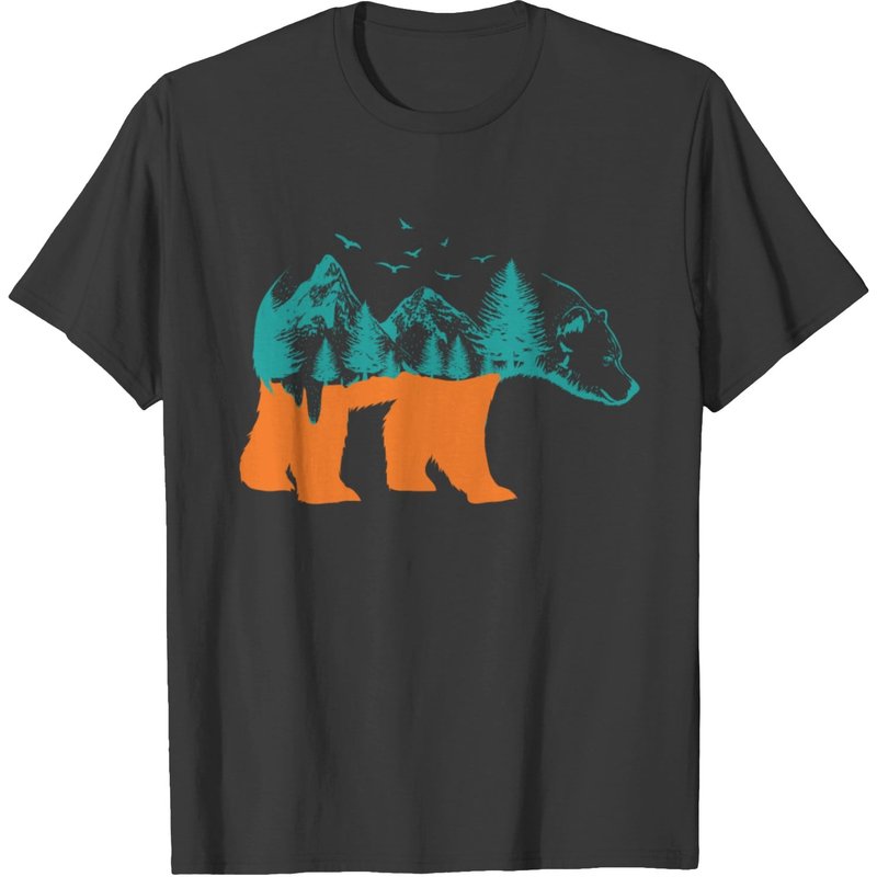 Bear Nature Grizzly Brown Black Bear T-shirt — T-shirts pour hommes