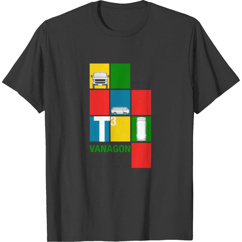 Vanagon Volkswagon Design Est. 1979 Blocks T-shirt — Mens T Shirts