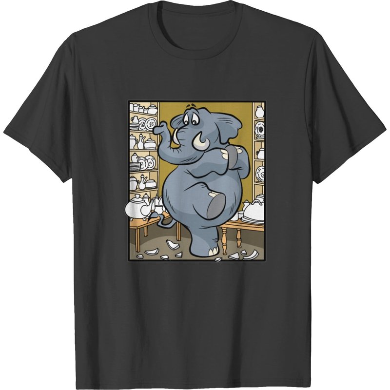 Elephant In China Shop Bearish Clumsy Lubberly T-shirt — T-shirts pour hommes