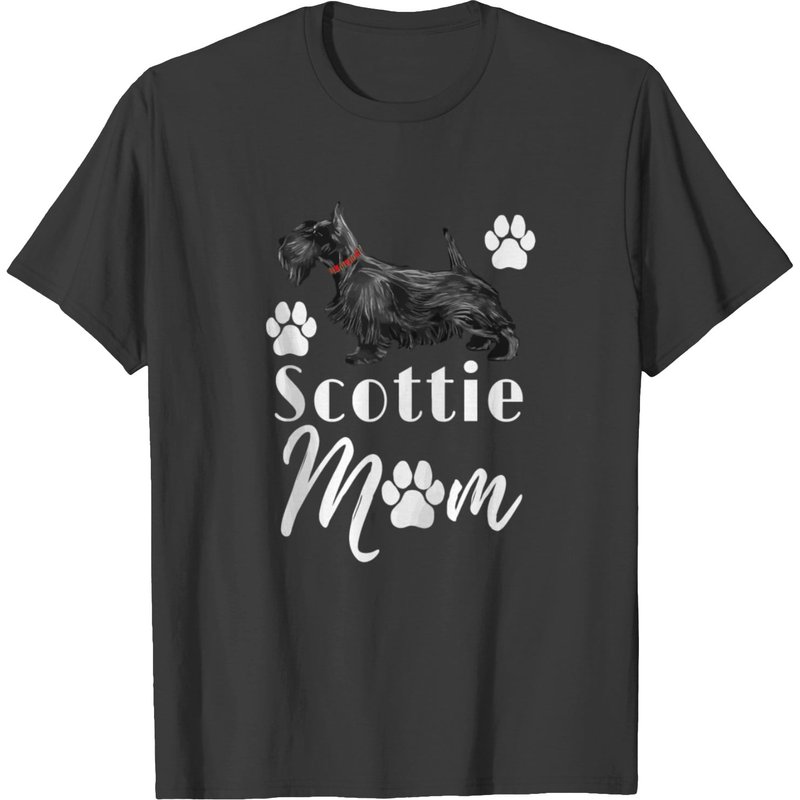 Scottish Terrier Scottie Dog Mom Zip T-shirt — T-shirts pour hommes