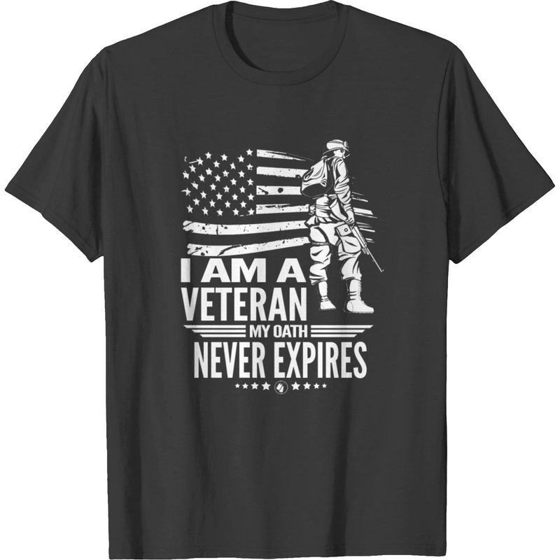 Veteran Oath Never Expires T-shirt — T-shirts pour hommes