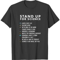 Stand Up For Science Magic But Real Earth Moon T-shirt — Mens T Shirts