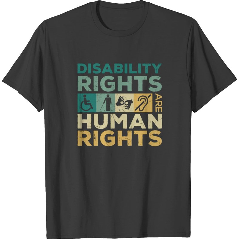 Disability Rights Are Human Rights Support T-shirt — Mens T Shirts