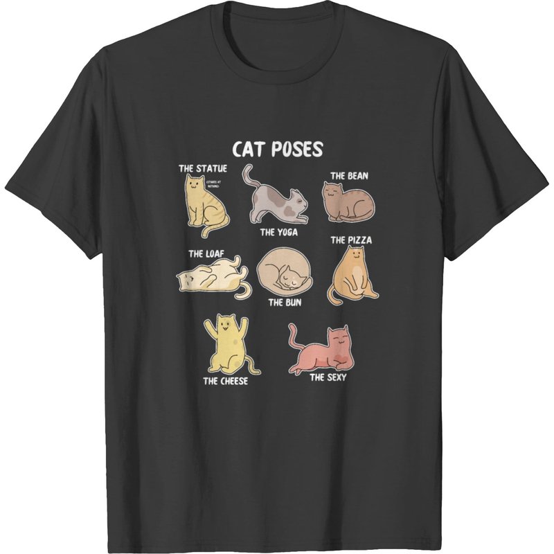 Cat Poses T-shirt — T-shirts pour hommes