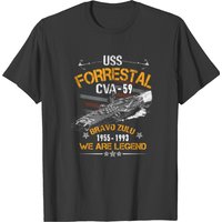Uss Forrestal Cva-59 T-shirt - Classic Vintage Naval Apparel For Fans — T-shirts pour hommes