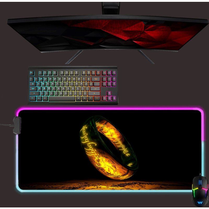 Lord Of The Rings Led Mouse Mat, Lotr Rgb Mouse Pad, Gaming Mouse Pad — Tapis de souris et sous-mains