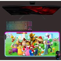 Super Mario Led Mouse Mat, Bowser Rgb Mouse Pad, Gaming Mouse Pad — Mouse Pads & Desk Mats