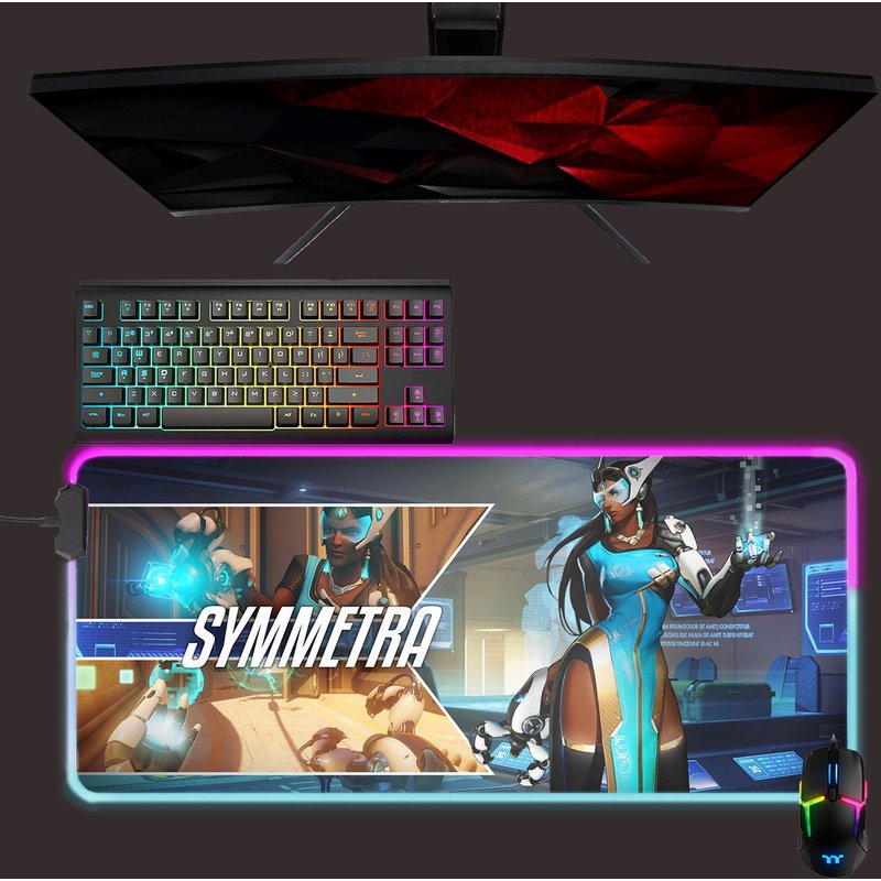 Overwatch Led Mouse Mat, Symmetra Rgb Mouse Pad, Gaming Mouse Pad — Tapis de souris et sous-mains
