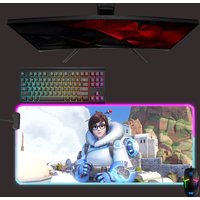 Overwatch Led Mouse Mat, Mei Rgb Mouse Pad, Gaming Mouse Pad, Desk Mat