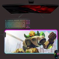 Overwatch Led Mouse Mat, Orisa Rgb Mouse Pad, Gaming Mouse Pad, Gift For Gamer