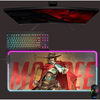 Overwatch Led Mouse Mat, Mccree Rgb Mouse Pad, Gaming Mouse Pad