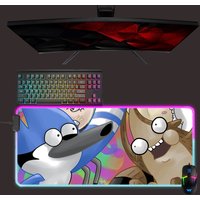 Regular Show Led Mouse Mat, Rgb Mouse Pad, Gaming Mouse Pad