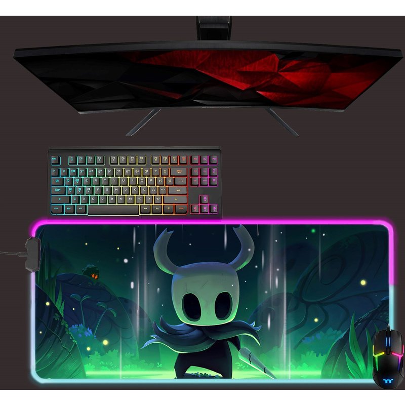 Hollow Knight Led Mouse Mat, Rgb Mouse Pad, Gaming Mouse Pad, Desk Mat, Gift For Gamer — Tapis de souris et sous-mains