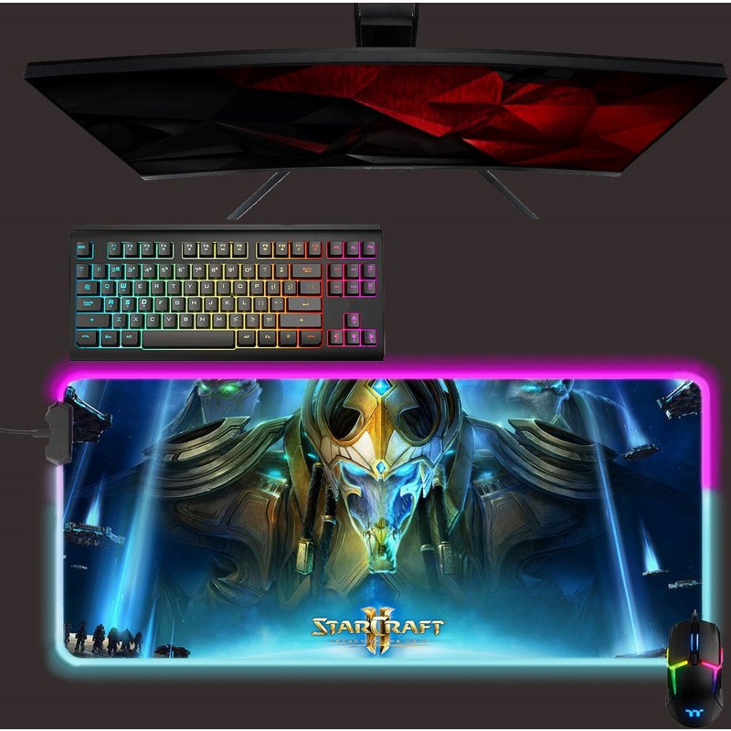 Starcraft Led Mouse Mat, Rgb Mouse Pad, Gaming Mouse Pad, Desk Mat, Gift For Gamer — Tapis de souris et sous-mains