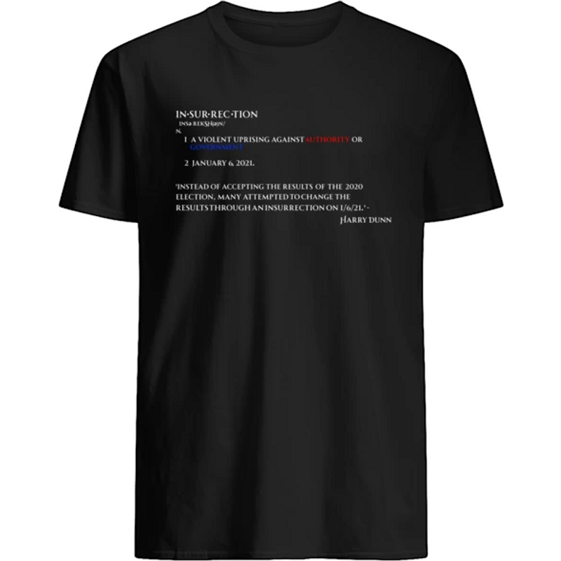 U.s. Capitol Police Officer Harry Dunn Insurrection Definition Tee Shirt — T-shirts pour hommes