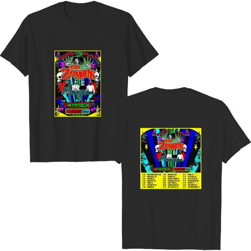 Rob Zombie Freaks On Parade Tour 2022 Shirt, Rob Zombie Tour 2022 Shirt — T-shirts pour hommes