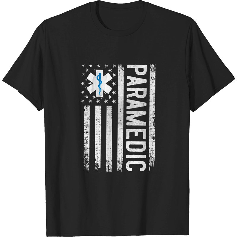 Paramedic Shirt, American Flag Paramedic Gift, Emt Shirt — T-shirts pour hommes