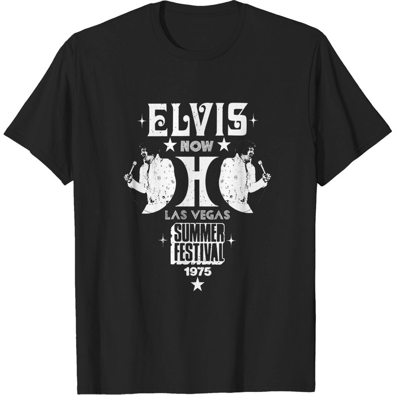 Elvis Presley Live Concert T Shirt 1970s Las Vegas Rock N Roll — Mens T Shirts