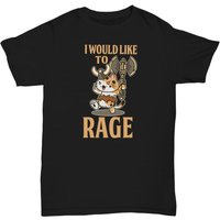 Cat Barbarian Dungeon Dragon T-shirt