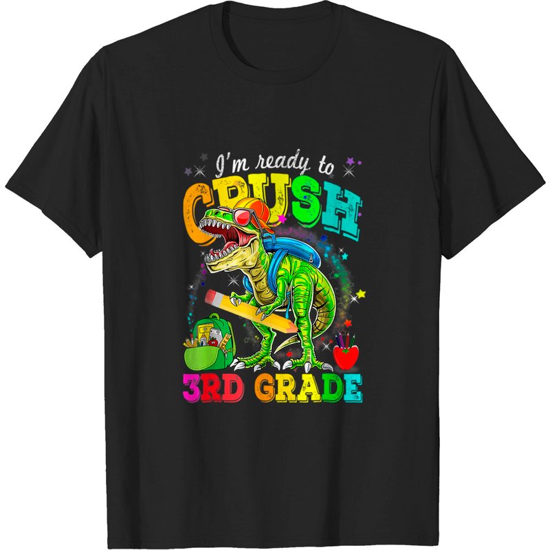 I'm Ready To Crush 3rd Grade Dinosaur Back To School Kids T-shirt — T-shirts pour hommes