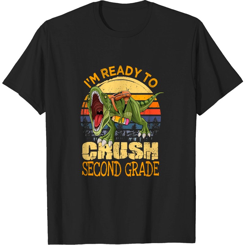 I'm Ready To Crush Second 2nd Grade Dinosaur Back To School T-shirt — T-shirts pour hommes