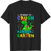 Kids I'm Ready To Crush Kindergarten Dinosaur Back To School T-shirt