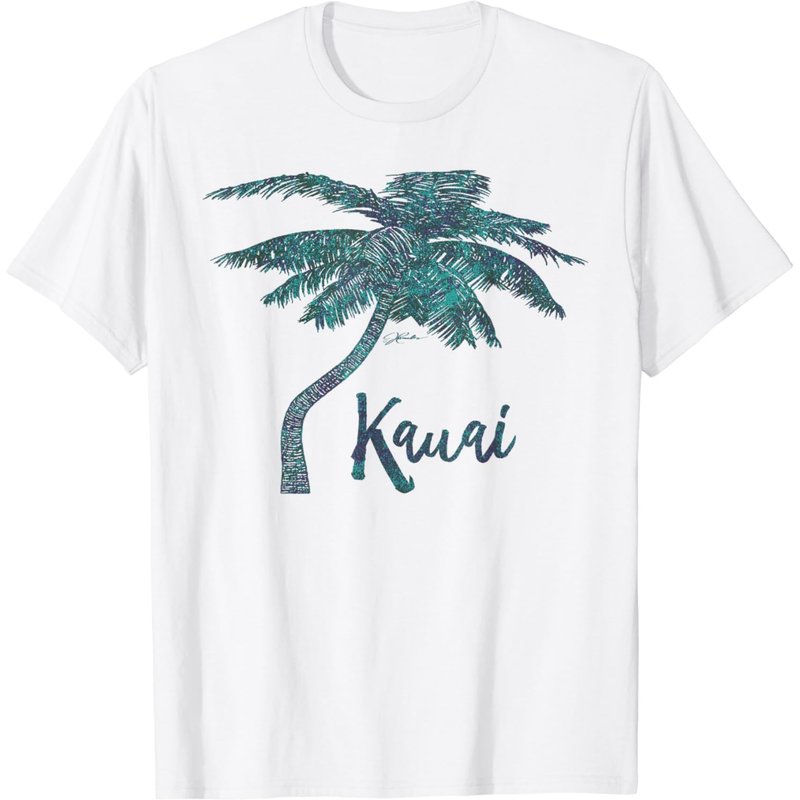 Kauai, Hawaii, Palm Tree T-shirt — Mens T Shirts