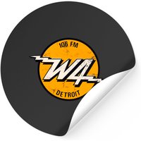 Fm 104 / Defunct 80s Radio Station Logo - Radio Station - Stickers