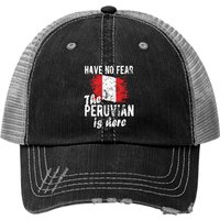 Proud Peruvian Heritage Peru Roots Peruvian Flag Trucker Hats — Casquette de baseball
