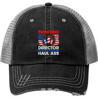 4th Of July Men Fireworks Director If I Run You Run Funny Trucker Hats