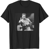 Johnny Cash Flipping Off Vintage Tee — Mens T Shirts