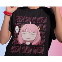Unisex, Spy X Family Heh Shirt, Anya Heh, Cute Anya Forger, Loid Forger — Mens T Shirts