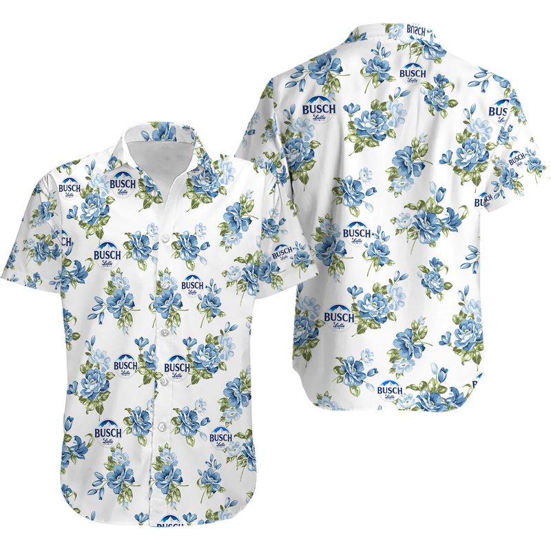 3d Litmus-light Beer Bud Light Hawaiian Shirt — Mens Casual Shirts