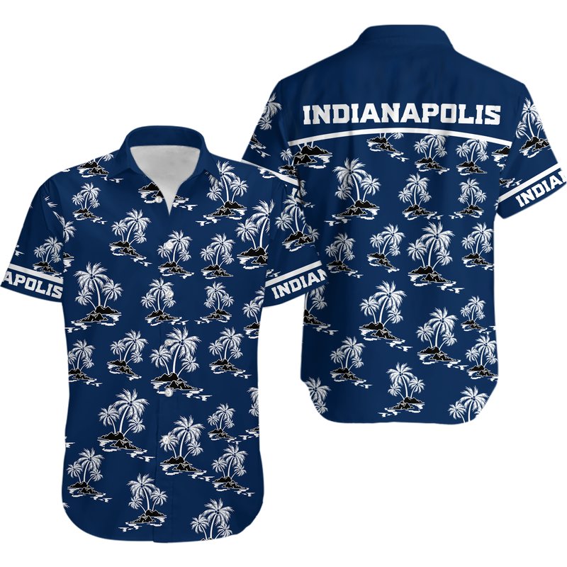 Indianapolis Hawaiian Shirt, Indianapolis Beach — Mens Casual Shirts