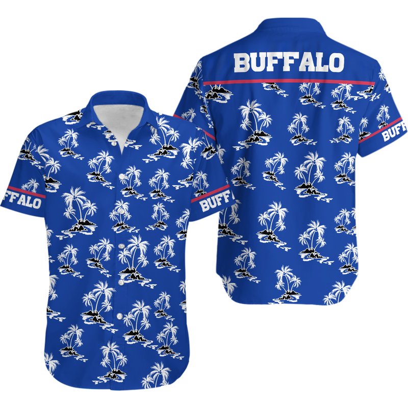 Buffalo Hawaiian Shirt, Buffalo Football Team — Chemises décontractées pour hommes