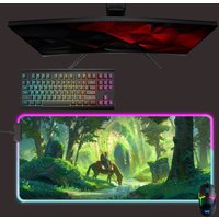 Breath Of The Wild Link Rgb Led Mouse Pad - Gaming Mat