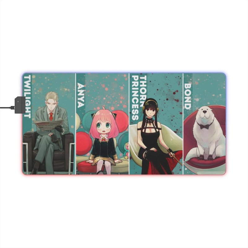 Spy X Family Picture Led Gaming Mouse Pad — Mouse Pads & Desk Mats