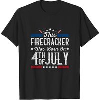 Birthday Patriotic This Firecracker Was Born On 4th Of July T-shirt — Mens T Shirts