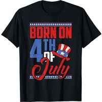 Born On 4th Of July Birthday Cool Patriotic American T-shirt — Mens T Shirts