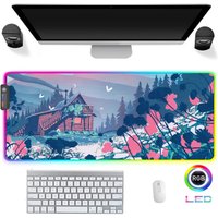 Xxl Rgb Gaming Mousepad Big Led Anime Fantasy House Nature Cartoon Gift Gamer Mausunterlage Computer Pc Mouse Pad Desk Mat Mauspad