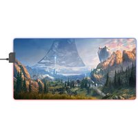 Halo Infinite Zeta Halo Panoramic Led Gaming Mouse Pad — Tapis de souris et sous-mains