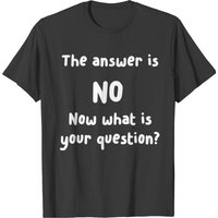 The Answer Is No Now What Is Your Question? T-shirt — Mens T Shirts