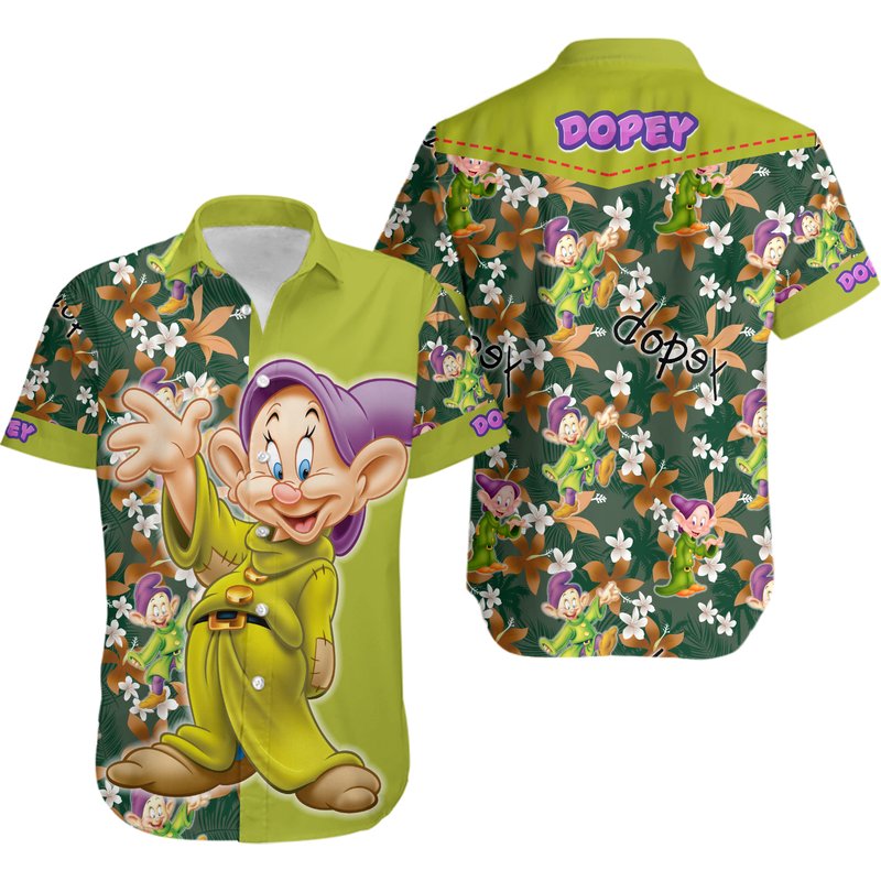 Dopey Dwarf Hawaiian Shirt — Chemises décontractées pour hommes