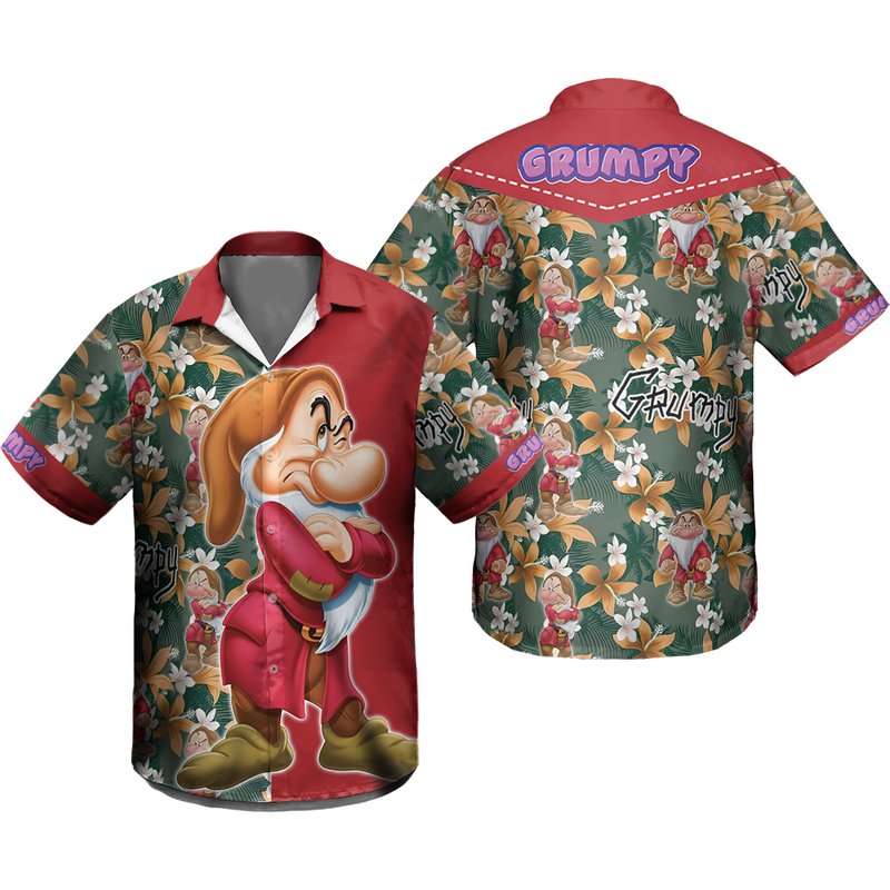 Grumpy Dwarf Hawaiian Shirt — Chemises décontractées pour hommes