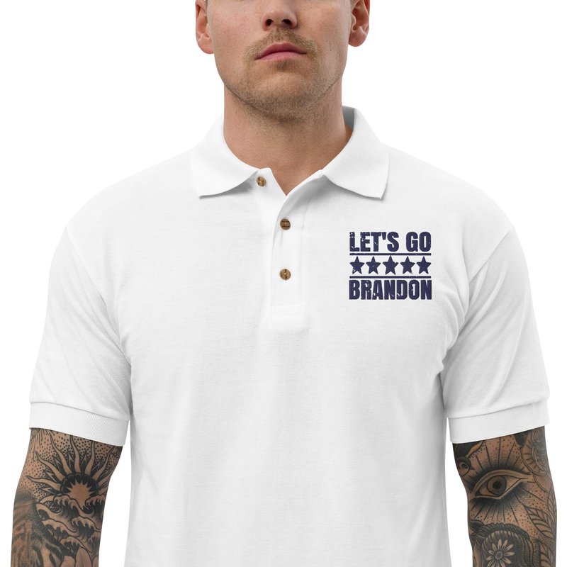 Lets Go Brandon Golf Shirt, Lets Go Brandon, Funny Golf Shirt, Funny Polo Shirt — Chemises décontractées pour hommes