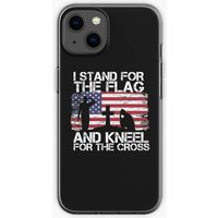 I Stand For The Flag And Kneel For The Cross American Flag Iphone Case