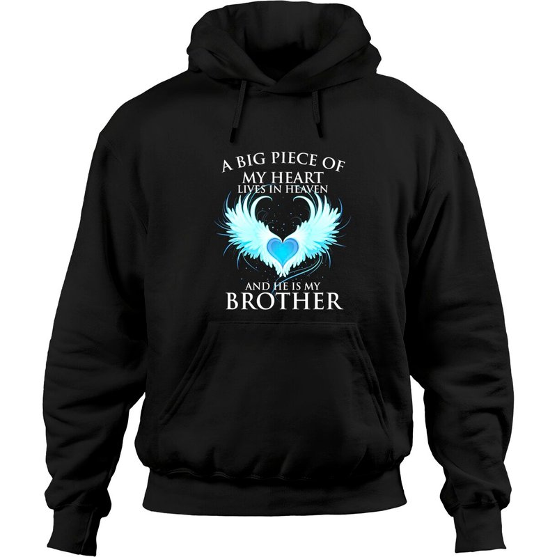 My Heart Lives In Heaven. And He Is My Brother Hoodies — Sweats à capuche pour hommes