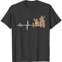 Gift Heartbeat Motorcycle Sidecar T-shirt